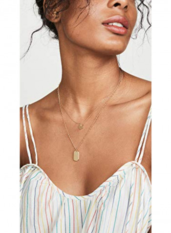 18K Gold Plated Hammered Necklace