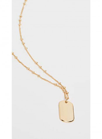 18K Gold Plated Hammered Necklace