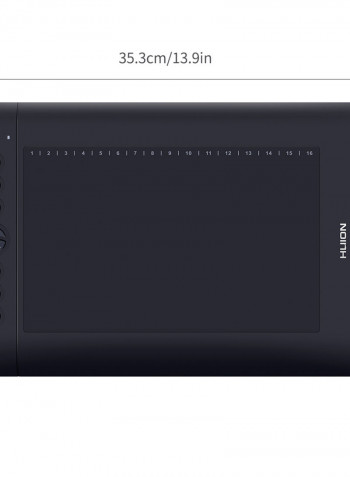 H610 Pro V2 Professional Graphics Drawing Tablet 25inch Black