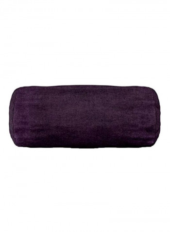 Polyester Round Bolster Polyester Aubergine 18.5x8x8inch