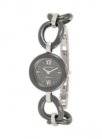 Women's Casual Black Ceramic Analog Round Watch 395QMNGCN