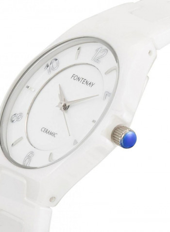 Women's Casual White Ceramic Analog Round Watch 327QCWWCW