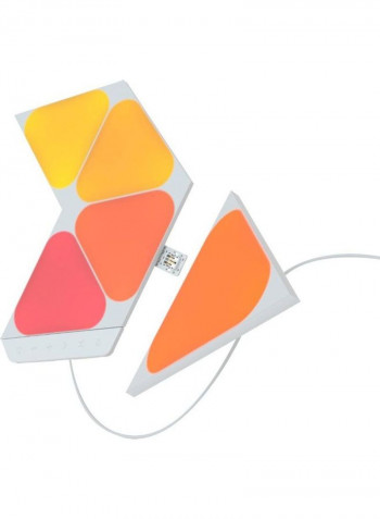 5-Piece Shapes Triangles Mini Starter Kit - Smart WiFi LED Panel System With Music Visualizer White 23 x 20cm