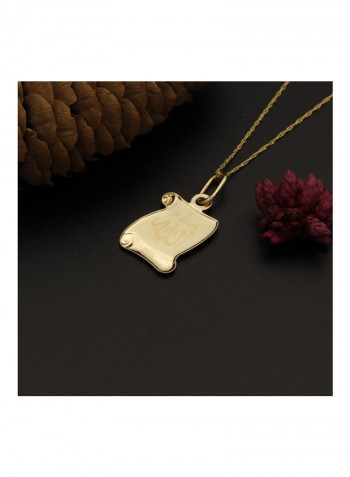 18K Real Gold Two Side Necklace Gold