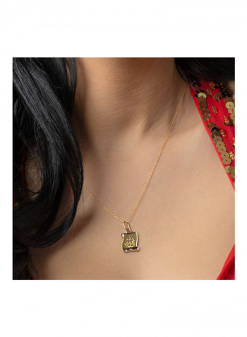 18K Real Gold Two Side Necklace Gold