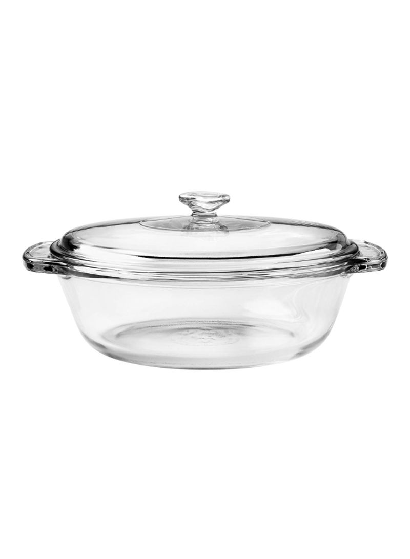 Fire-King Casserole Baking Dish Clear 10.5 x 9 x 3inch