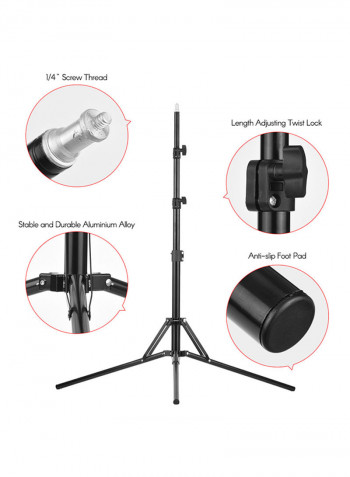 Portable Video Light Panel Fill In Lamp Black