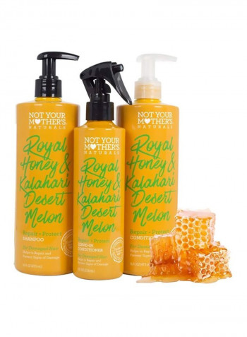 Royal Honey And Kalahari Desert Melon Shampoo, Leave-In Spray And Conditioner