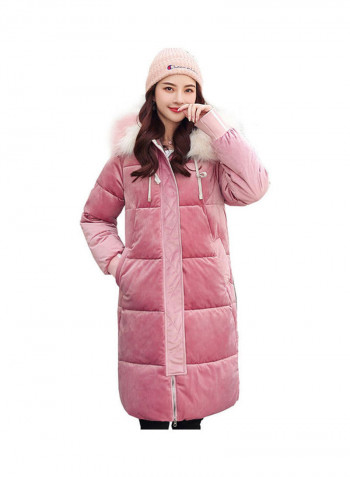 Long Sleeves Hooded Jacket Pink