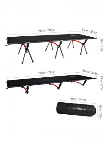 Portable Folding Camping Bed 190x65x38cm