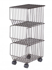 3 Layer Tier Drying Mesh Movable Iron Storage Shelf Basket Metal Rack With Wheels Coffee 42*27.8*30cm reviews 3 Layer Tier Drying Mesh Movable Iron Storage Shelf Basket Metal Rack With Wheels Coffee 42*27.8*30cm