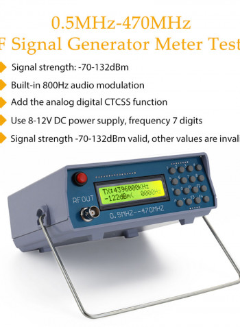 Signal Generator Meter Tester Blue/Grey 21 x 7 x 16cm