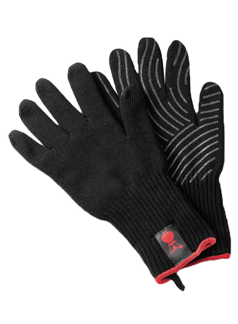2-Piece Premium Heat Resistant Glove Set Black