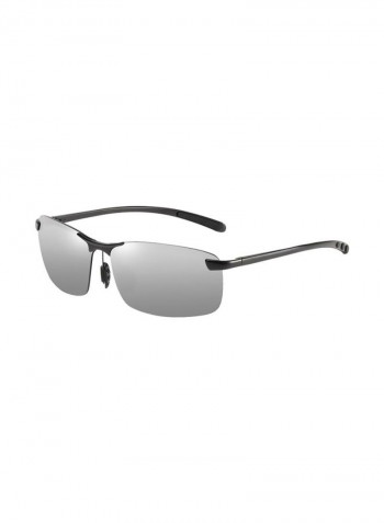 Men's Polarized Rectangular Sunglasses - Lens Size: 65 mm