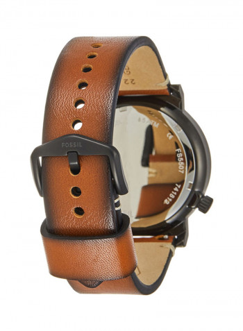 Men's Leather Analog Wrist Watch FS5507