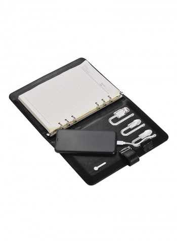 Multi-Functional Power Bank Notebook Black