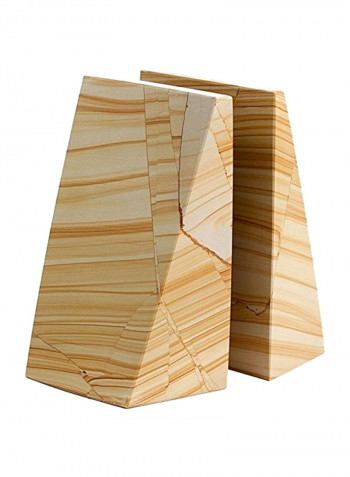2-Piece Triangular Marble Design Bookends