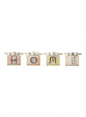4-Piece Davis Home Wall Plaque Set Beige/Brown/White 9x6.5inch