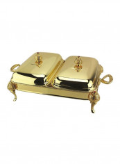 Rectangular Food Warmer Pot Gold Warming Stand 50x30x10, Rectangular Glass Dish 29x18x5, Cover 30x19x9cm reviews Rectangular Food Warmer Pot Gold Warming Stand 50x30x10, Rectangular Glass Dish 29x18x5, Cover 30x19x9cm
