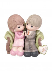 Through The Years 50th Anniversary Figurine Pink/Green/Grey 5x3.8x4.5inch
