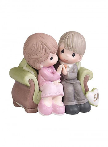Through The Years 50th Anniversary Figurine Pink/Green/Grey 5x3.8x4.5inch