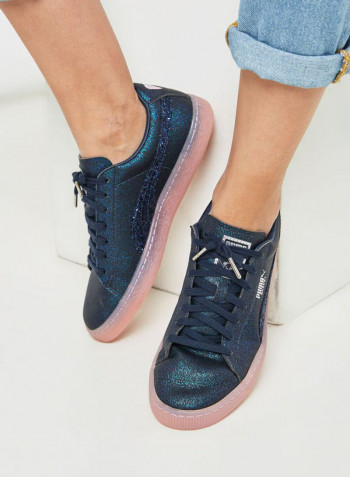 Basket Glitter Princess Low Top Sneakers Navy/Pink