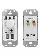 Bluetooth Receiver Wall Mount White/Silver 2.5x2.5x5.5inch