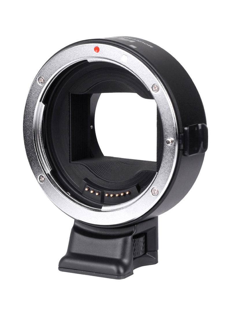 EF-NEX IV Lens Mount Adapter Ring For Canon EF/EF-S/Sony E-Mount A9/A7/A7R/Mk2 A6300/A6500 Black/Silver
