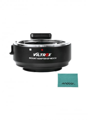 EF-NEX IV Lens Mount Adapter Ring For Canon EF/EF-S/Sony E-Mount A9/A7/A7R/Mk2 A6300/A6500 Black/Silver
