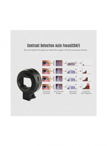 EF-NEX IV Lens Mount Adapter Ring For Canon EF/EF-S/Sony E-Mount A9/A7/A7R/Mk2 A6300/A6500 Black/Silver