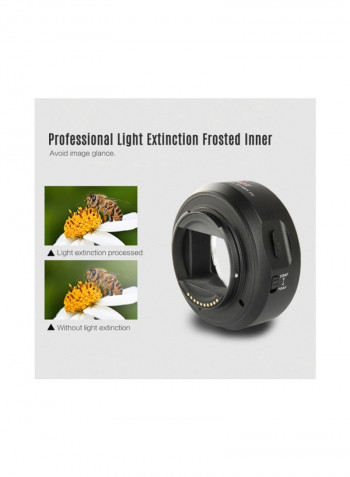 EF-NEX IV Lens Mount Adapter Ring For Canon EF/EF-S/Sony E-Mount A9/A7/A7R/Mk2 A6300/A6500 Black/Silver