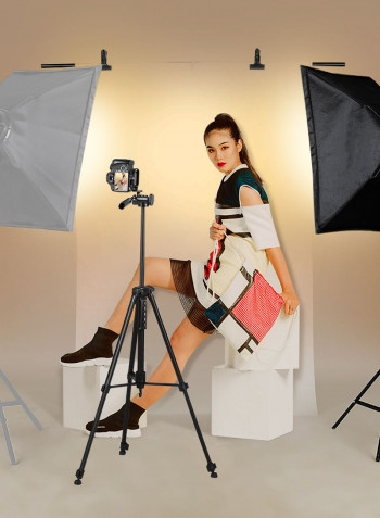 Studio Photography Softbox LED Light Kit Black