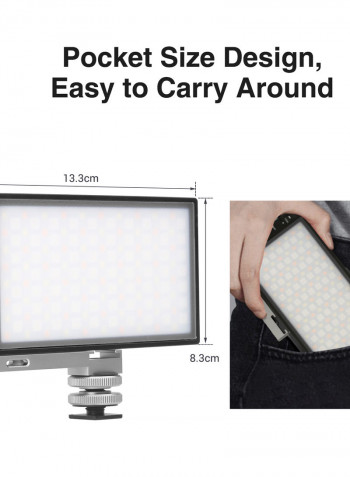 Adai K10 RGB LED Fill Light Lamp CRI97 with Cold Shoe Mount Black