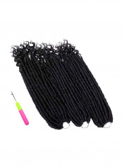 3-Piece Crochet Braiding Hair Extensions 1B 16inch