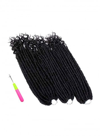3-Piece Crochet Braiding Hair Extensions 1B 16inch
