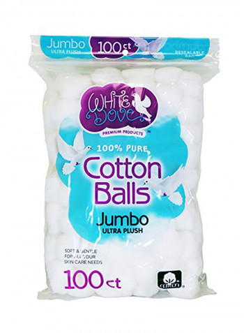 Pack Of 3 Dove Cotton Balls White