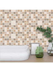 3D Marble, Tile Pattern Wall Sticker Multicolour