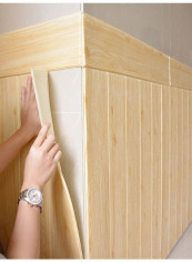 1-Piece Thickened Wood Grains Eco-friendly Wallpaper Beige 60 x 90cm