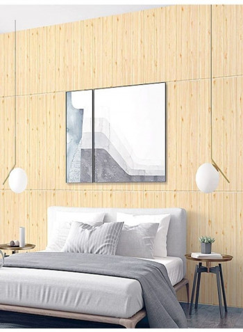 1-Piece Thickened Wood Grains Eco-friendly Wallpaper Beige 60 x 90cm