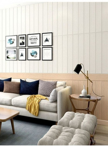 1-Piece Thickened Wood Grains Eco-friendly Wallpaper Beige 60 x 90cm