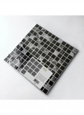 10-Piece Block Mosaic Wall Sticker Black 60x90cm reviews 10-Piece Block Mosaic Wall Sticker Black 60x90cm