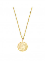 18 Karat Gold Plated Vermeil Warrior Pendant Necklace