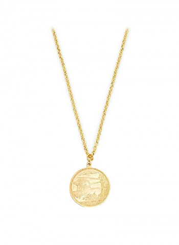 18 Karat Gold Plated Vermeil Warrior Pendant Necklace