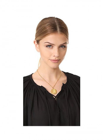 18 Karat Gold Plated Vermeil Warrior Pendant Necklace