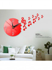 Creative Clock Mirror Glossy Wall Sticker Red reviews Creative Clock Mirror Glossy Wall Sticker Red