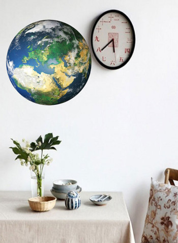 Globe Design Wall Sticker Multicolour
