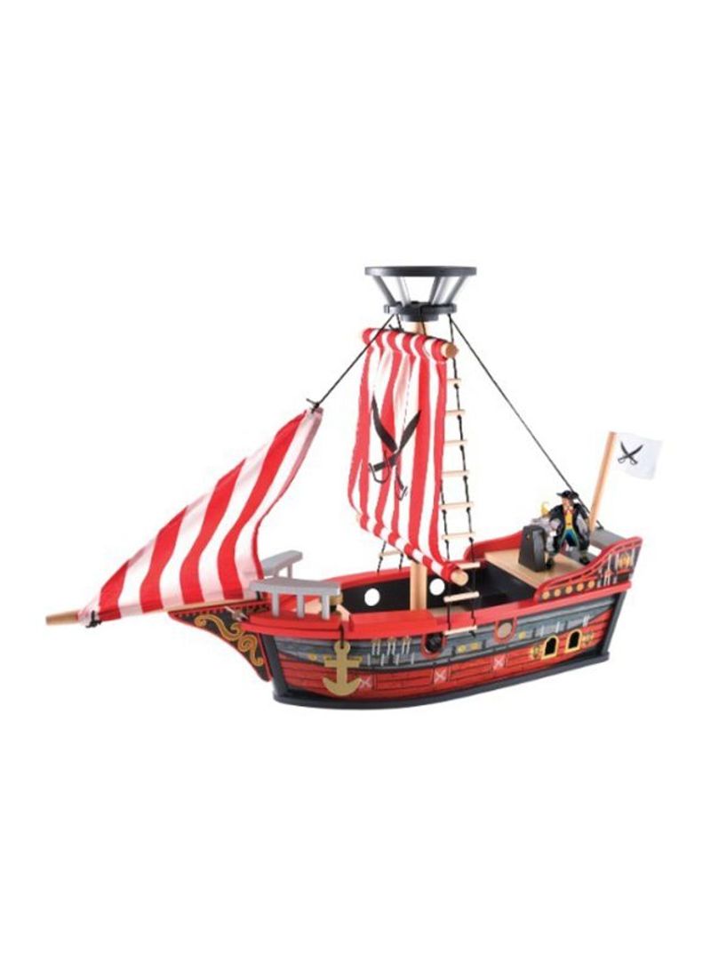 Wooden Pirate Ship Toy 32x47x11cm