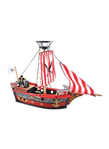 Wooden Pirate Ship Toy 32x47x11cm