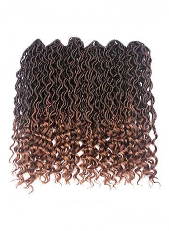 Pack Of 6 Crochet Braids Hair Extensions Black/Brown