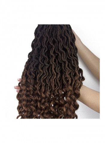 Pack Of 6 Crochet Braids Hair Extensions Black/Brown